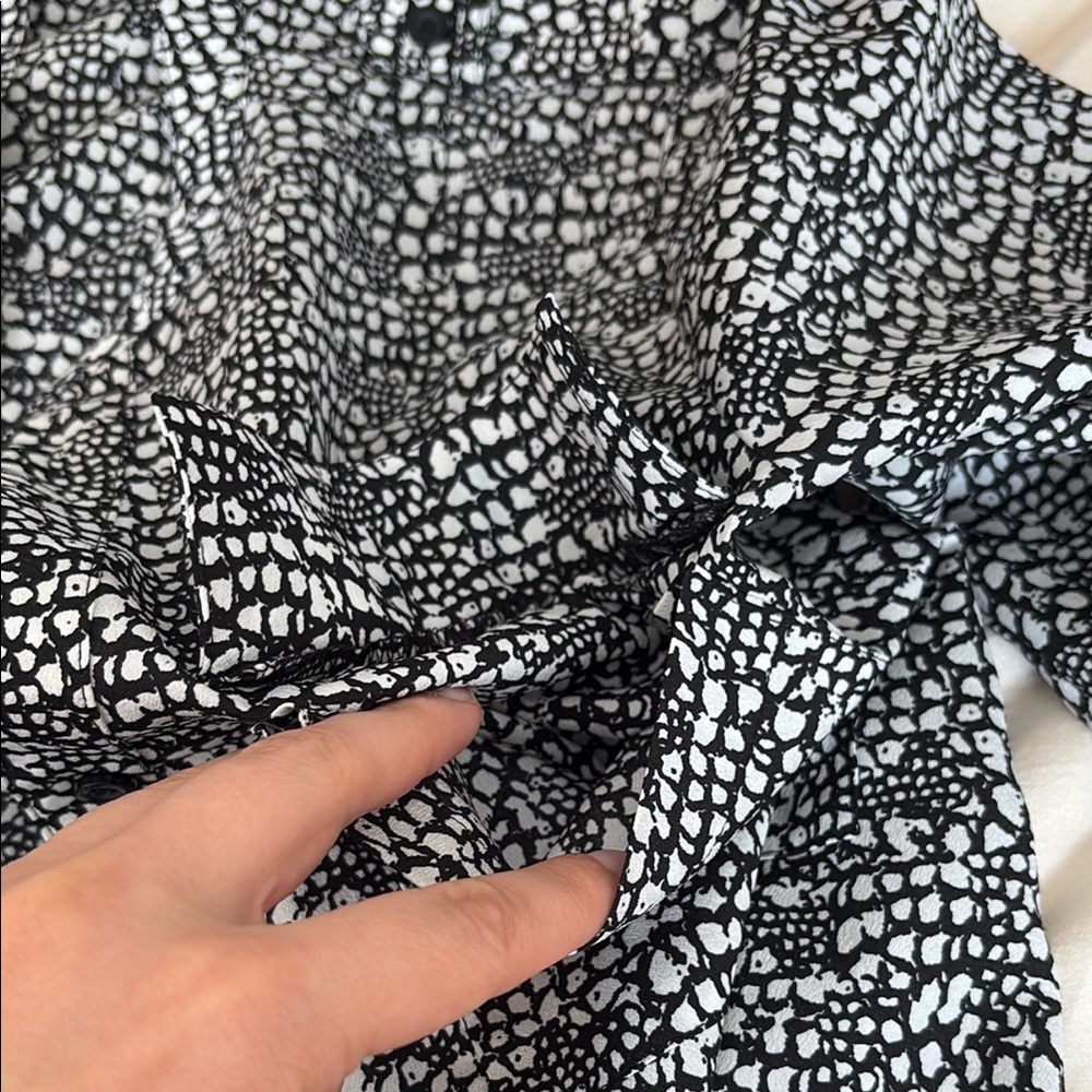 Calvin Klein Patterned Button-Up Blouse - image 2